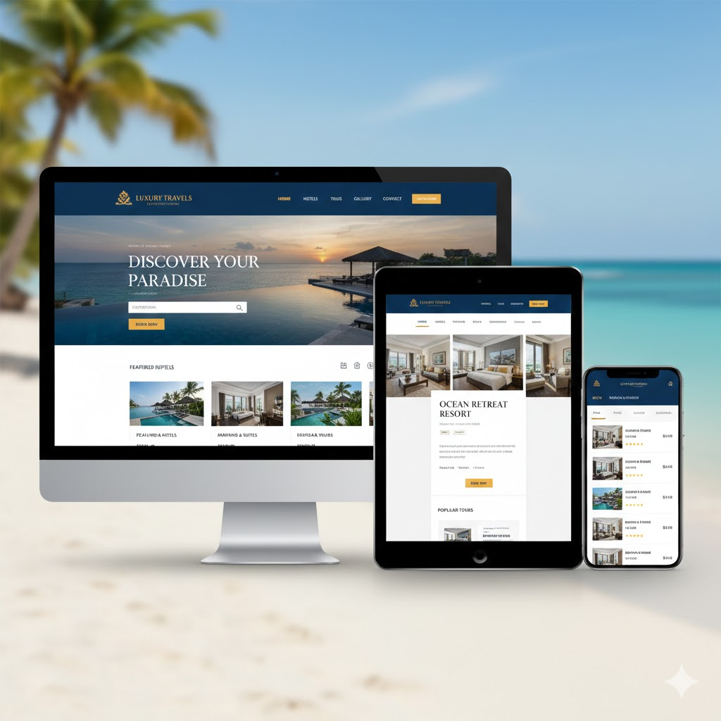 Responsive Hotel & Travel Website Design